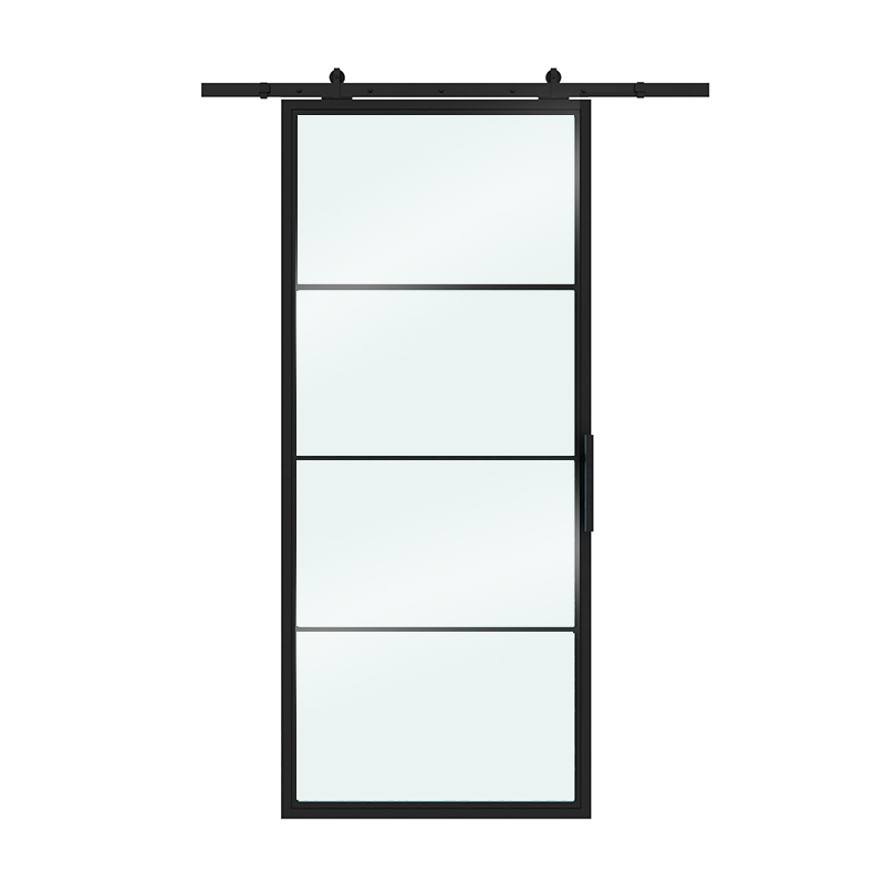 4-Lites-steel-frame-glass-barn-door-2