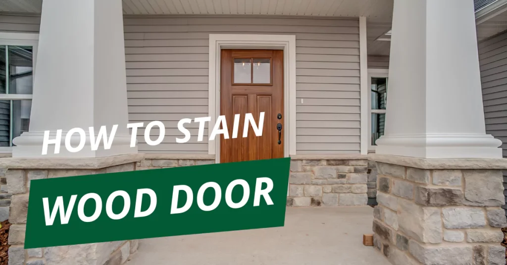 how to stain wood door