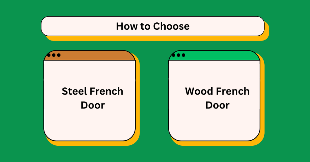 steel french door vs wood french door