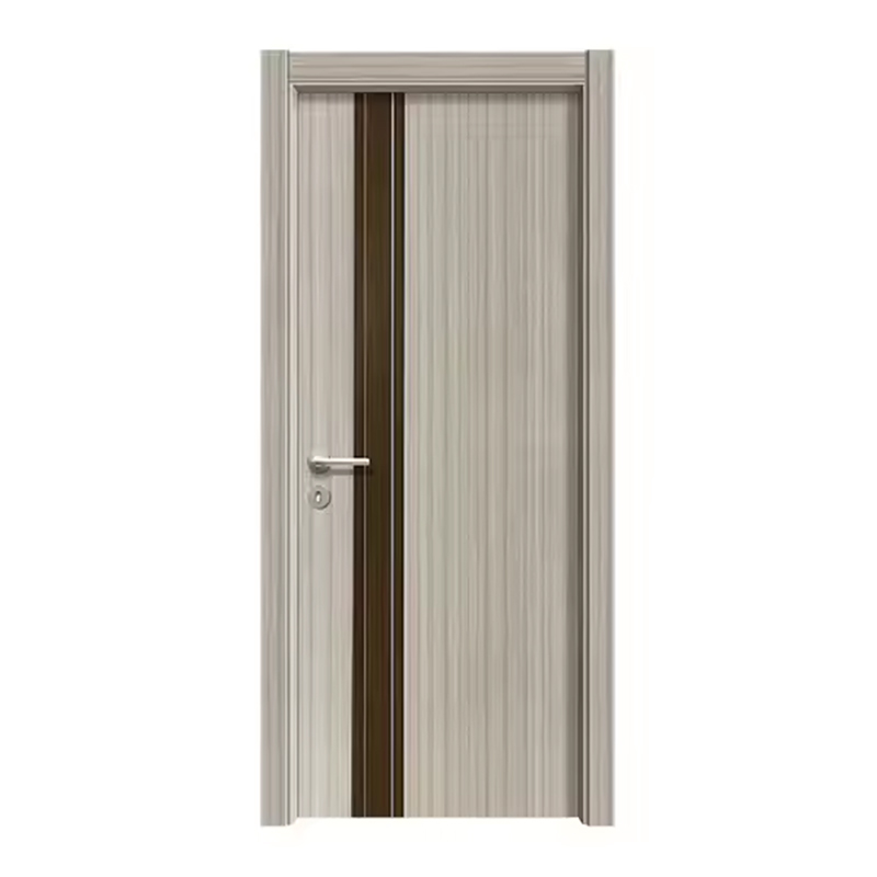Interior melamine wooden door with door frame 1
