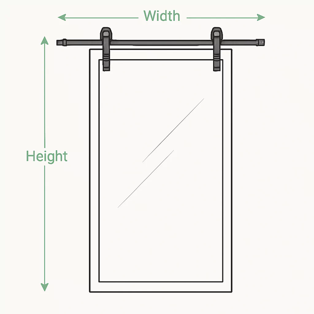 Tamanhos de portas de celeiro: o guia completo para escolher as dimensões perfeitas 1 medição de porta de vidro de celeiro