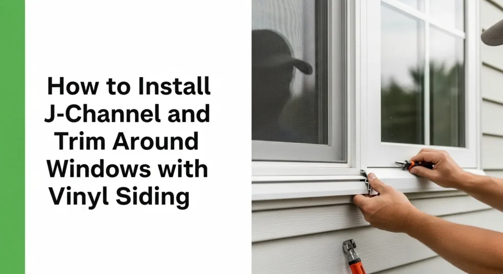 installare il canale a J e rifinire le finestre in vinile