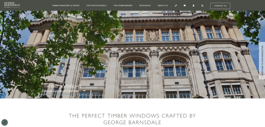 George Barnsdale Residential Window Manufacturers