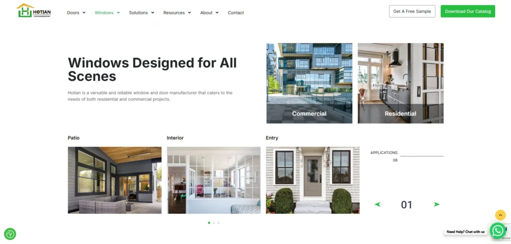 Hotian Residential Window Manufacturers