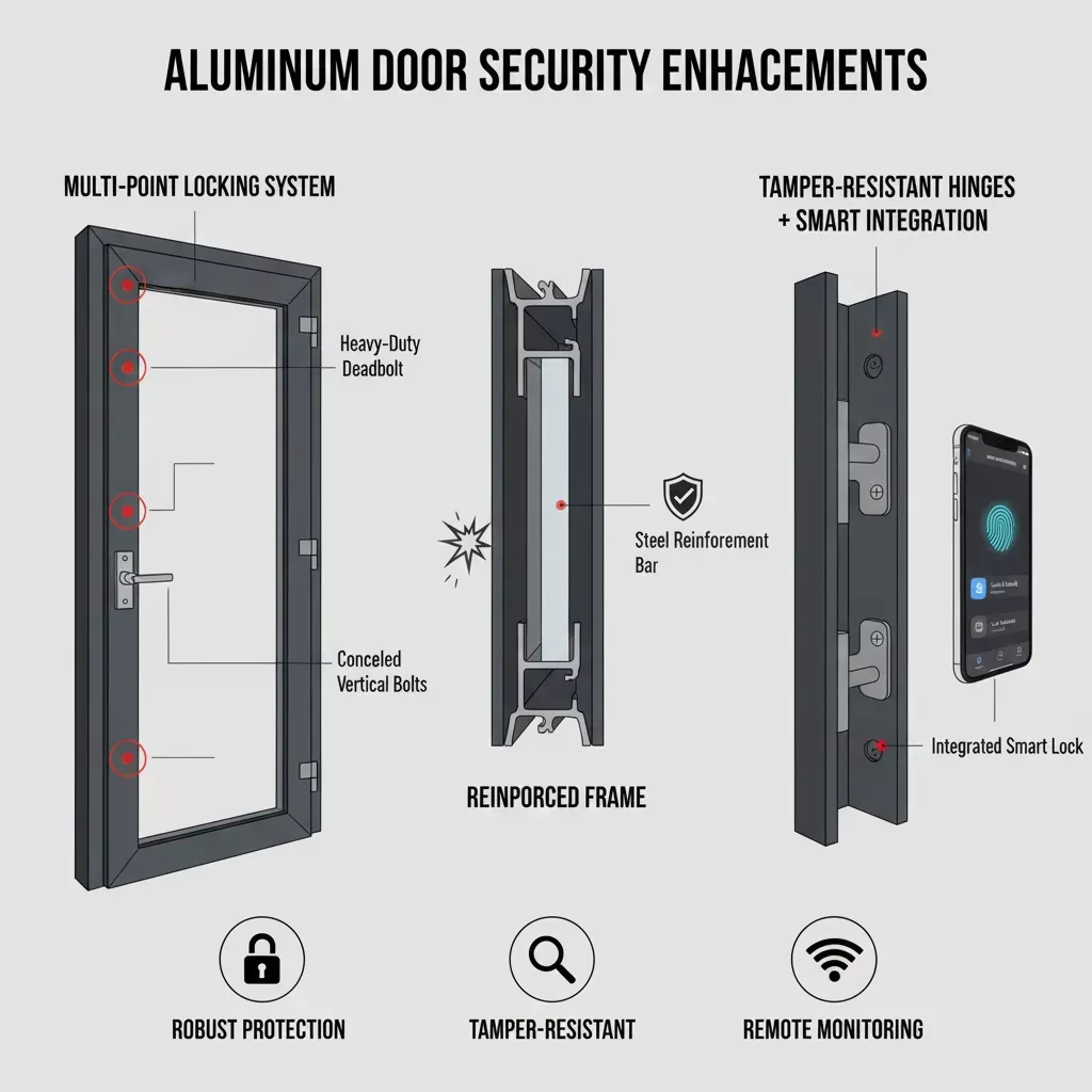 aluminum door Security Features