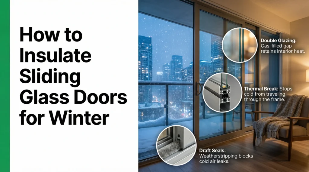 Isoler les portes coulissantes en verre pour l'hiver