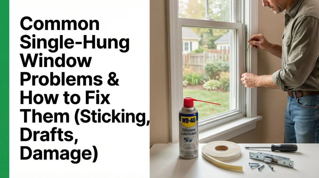 riparare i problemi delle finestre a ghigliottina