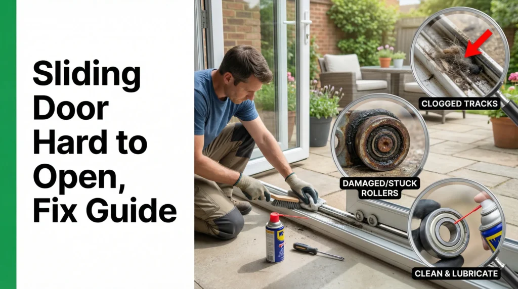 réparation de porte coulissante difficile à ouvrir