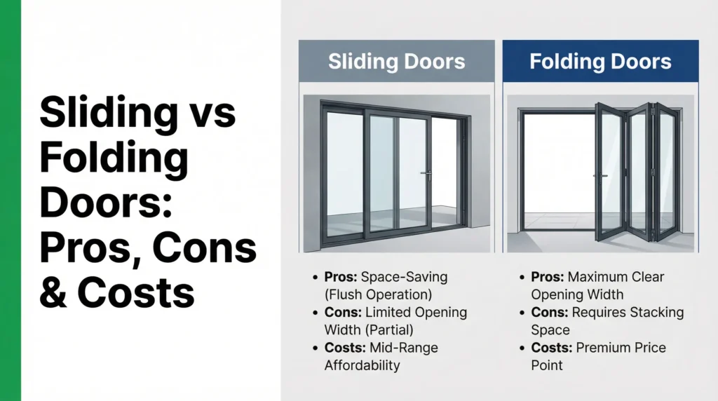 schuifdeuren versus vouwdeuren