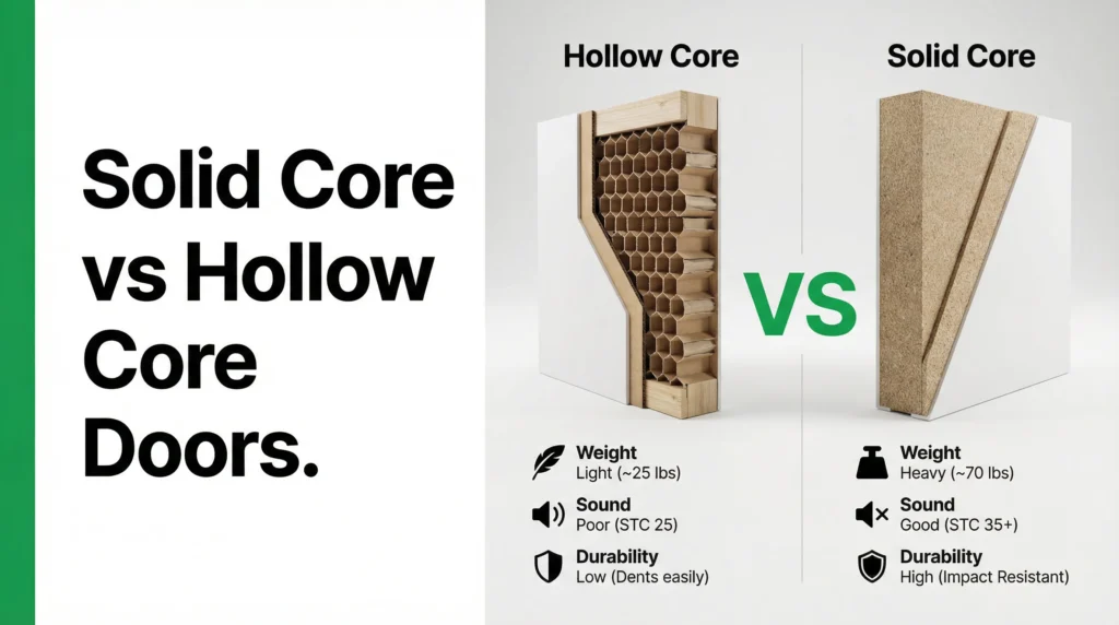الأبواب ذات النواة الصلبة مقابل الأبواب ذات النواة المجوفة