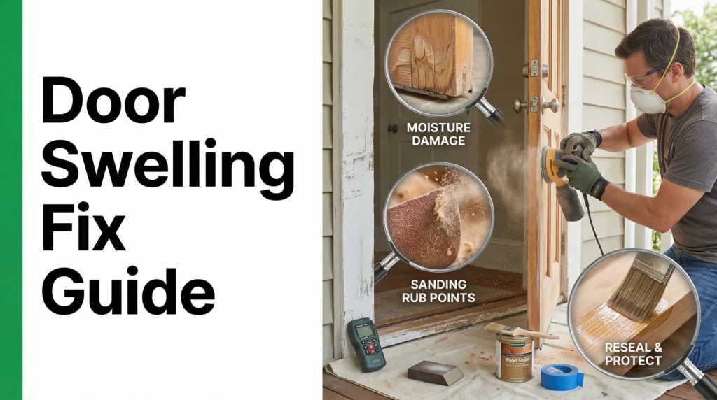 réparation du gonflement des portes en hiver