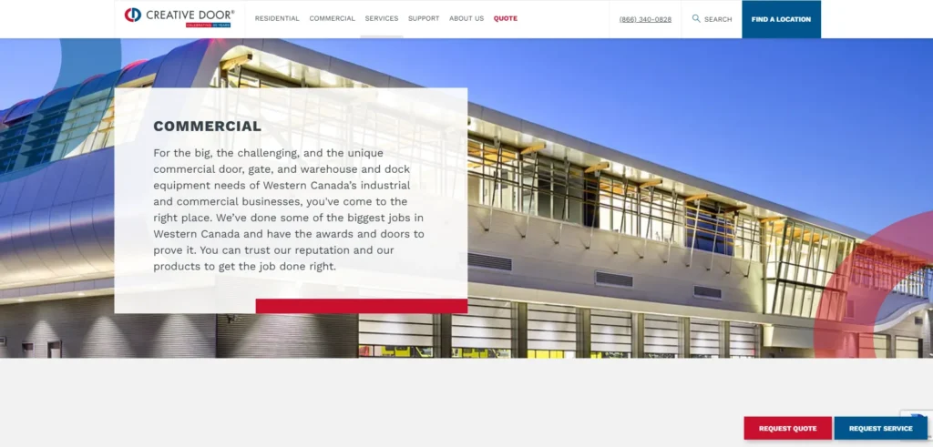 Creative Door Services one of the top commercial door manufacturers