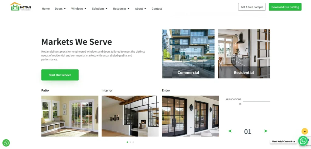 Hotian one of the top commercial door manufacturers