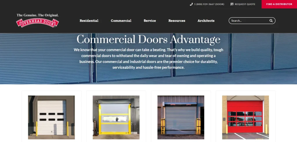 Overhead Door Corporation one of the top commercial door manufacturers
