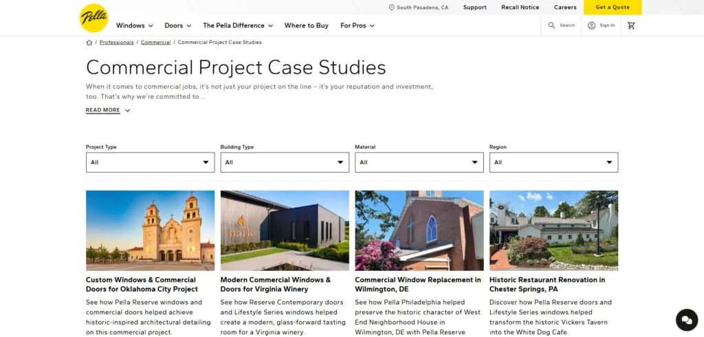 Pella one of the top commercial door manufacturers