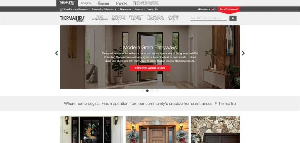Top 12 Fiberglass Door Manufacturers In 2026 5 Therma-Tru one of the top fiberglass door manufacturers