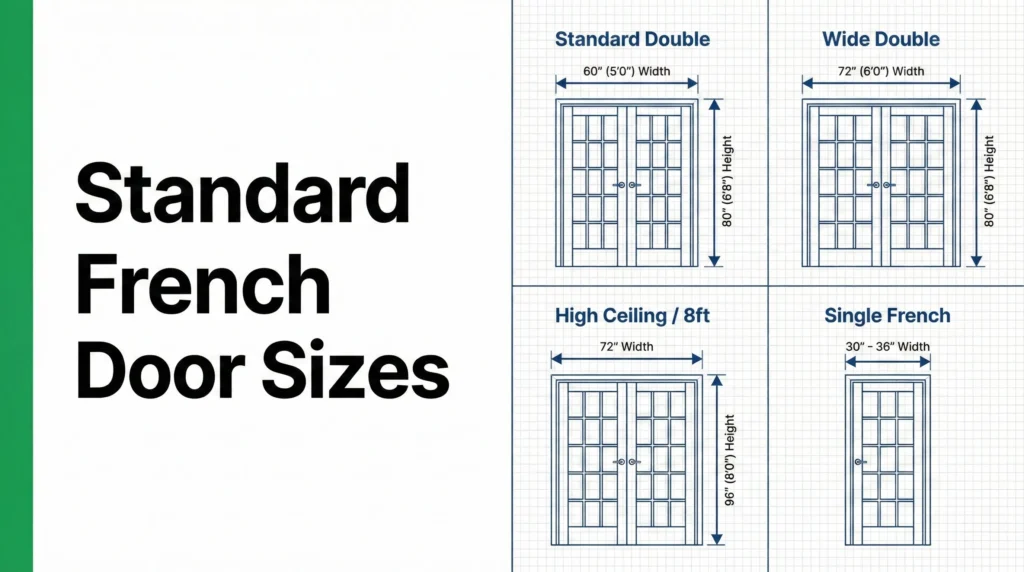 أحجام الأبواب الفرنسية القياسية