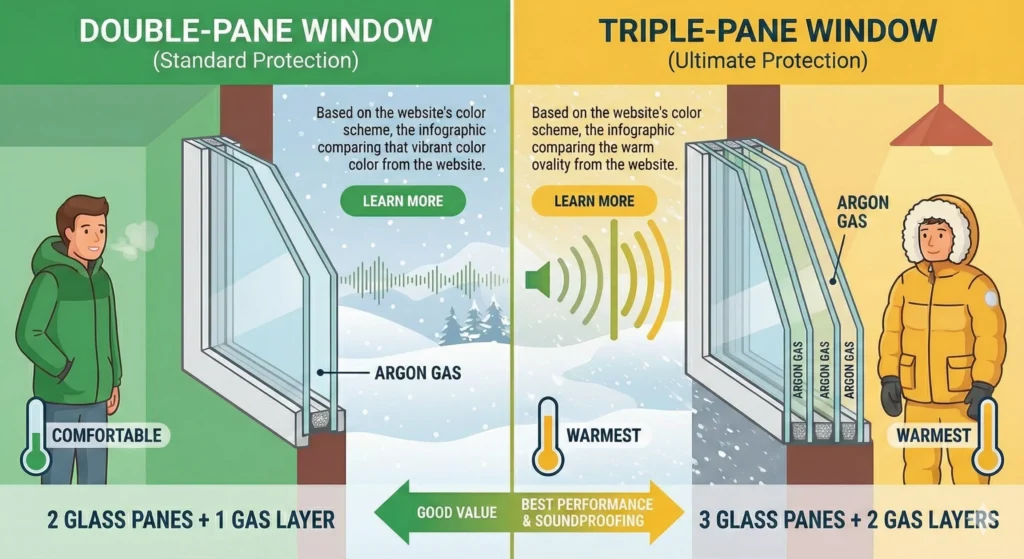 Triple-Pane vs Double-Pane Windows
