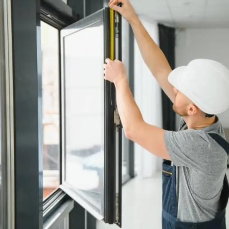 black upvc window