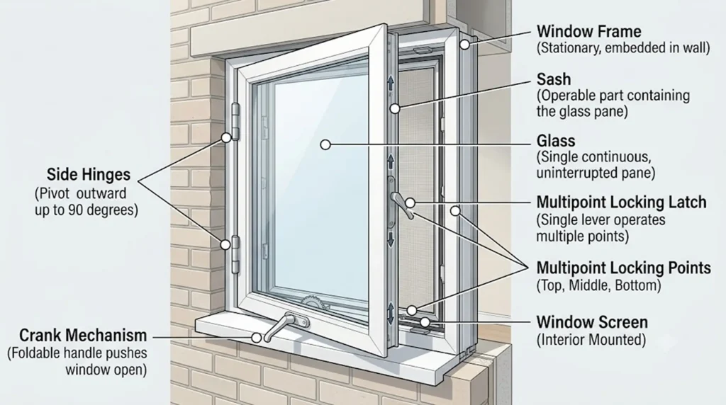 What is a Casement Window? The Ultimate 101 Guide 1 components of casement window