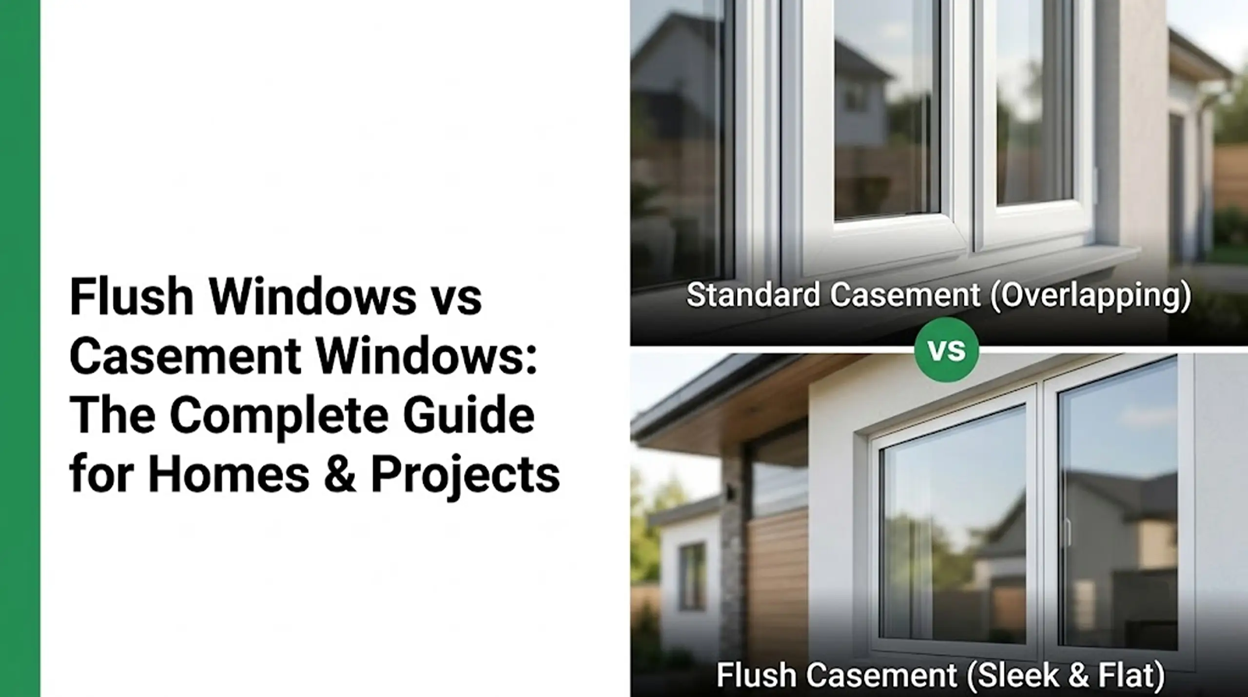 flush windows vs casement windows