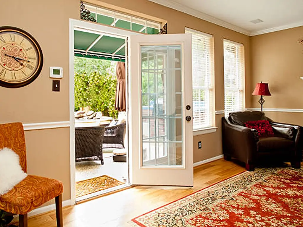 single hinged french doors
